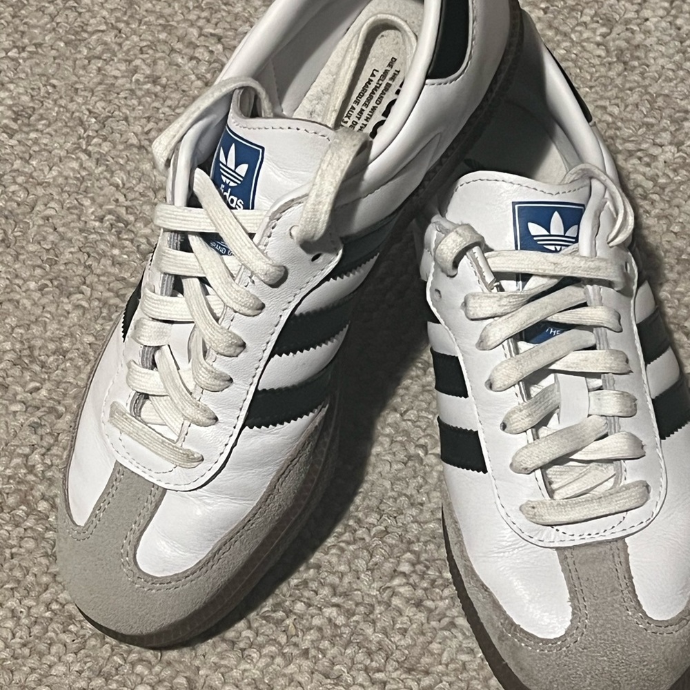 Adidas Sambas White and Black Sneakers